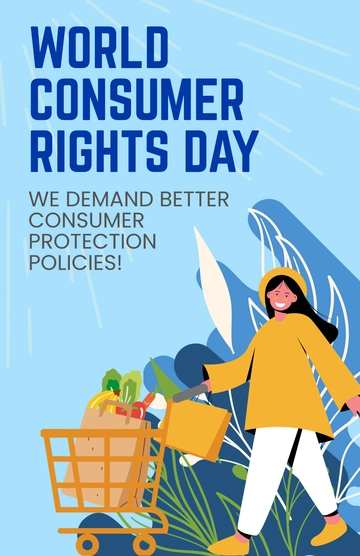 Free World Consumer Rights Day Poster Template to Edit Online