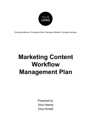 Free Marketing Content Workflow Management Plan Template to Edit Online