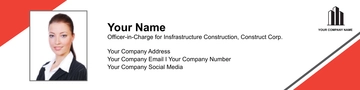 Free Infrastructure Construction Email Signature Template to Edit Online