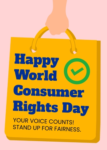 Free World Consumer Rights Day Greeting Card Template to Edit Online