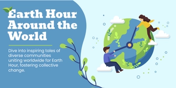 Free Earth Hour Blog Banner Template to Edit Online