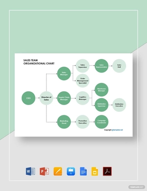 Sales Team Organizational chart Template