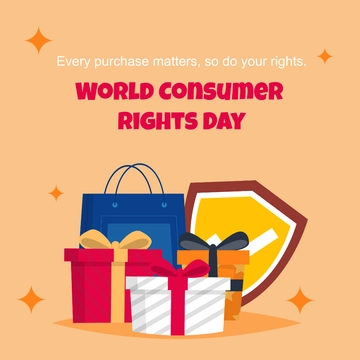Free World Consumer Rights Day Facebook Post Template to Edit Online
