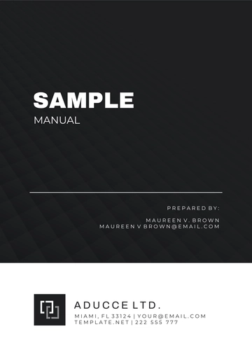 Free Sample Manual Template to Edit Online