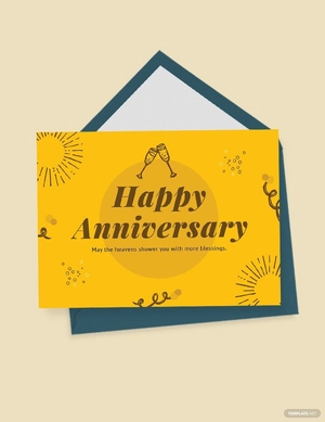 Printable Anniversary Card Template