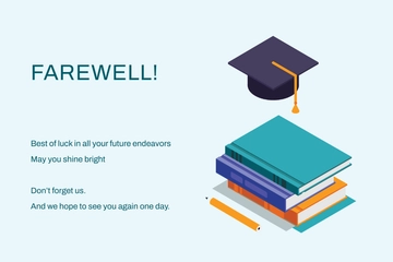 Free Student Farewell Card Template to Edit Online