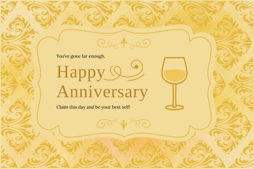 Free Vintage Anniversary Card Template to Edit Online