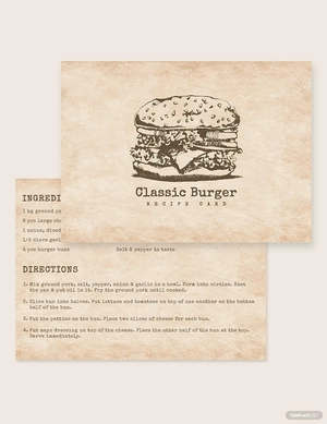 Vintage Recipe Card Template