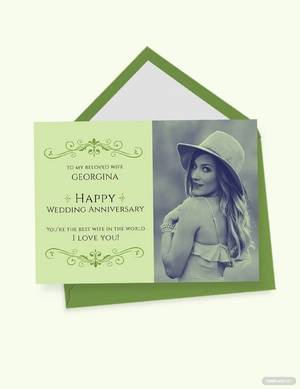 Wedding Anniversary Card Template For Wife