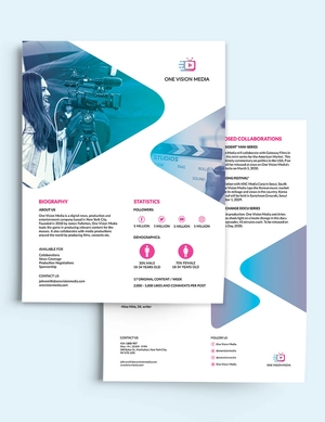 Professional Medias Kit Template