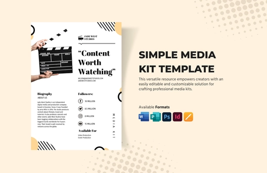Simple Media Kit Template
