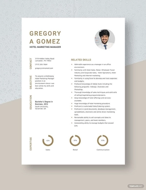 Hotel Marketing Manager Resume
