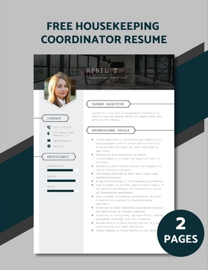 Housekeeping Coordinator Resume