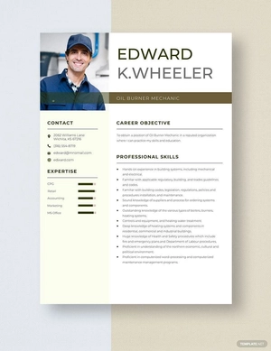 Oil Burner Mechanic Resume
