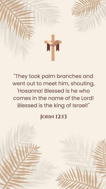 Free Palm Sunday Quote Template to Edit Online