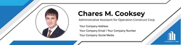 Free Construction Email Signature Template to Edit Online