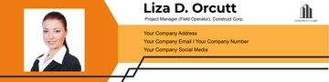 Free Real Estate Construction Email Signature Template to Edit Online