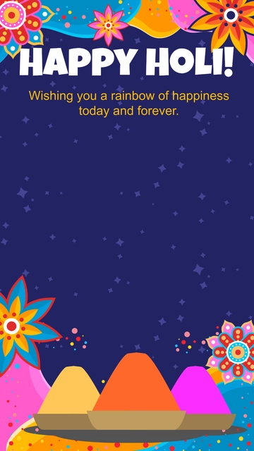 Free Holi Snapchat Geofilter Template to Edit Online