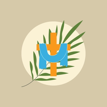 Free Palm Sunday Clipart Template to Edit Online