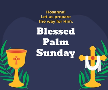 Free Palm Sunday Ad Banner Template to Edit Online