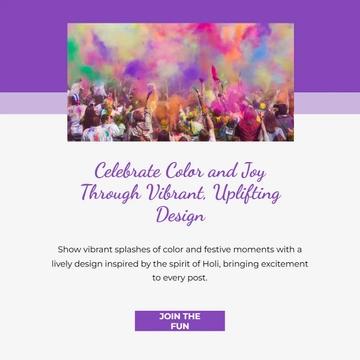 Free Holi Facebook Post Template to Edit Online