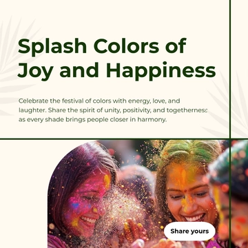 Free Holi WhatsApp Post Template to Edit Online