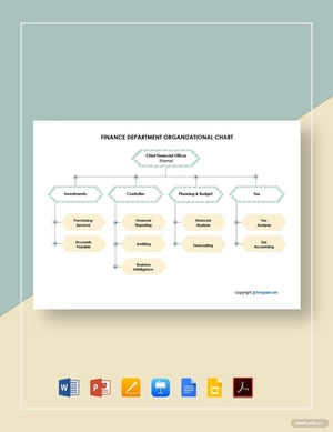 Finance Department Organizational Chart Template