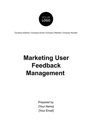 Free Marketing User Feedback Management Plan Template to Edit Online