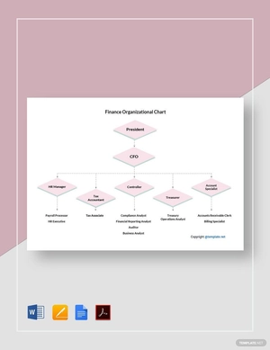 Finance Organizational Chart Template
