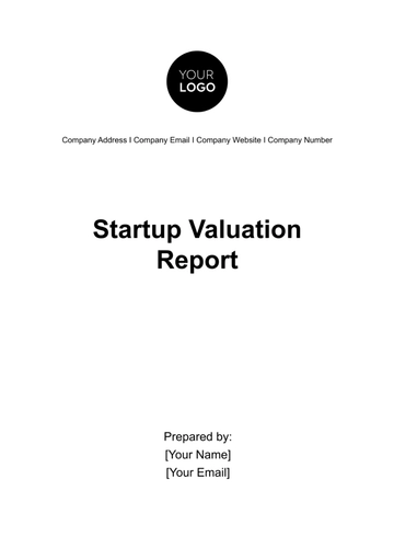 Free Startup Valuation Report Template to Edit Online