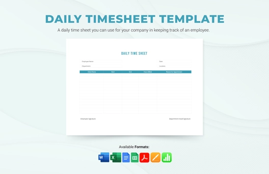 Daily Timesheet Template