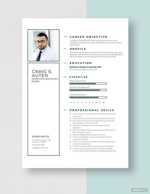 Radiation Oncology Nurse Resume