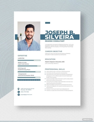 Reading Consultant Resume