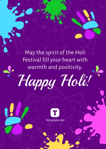 Holi Greeting Card Template - Edit Online & Download