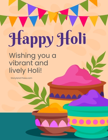 Free Holi Flyer Template to Edit Online