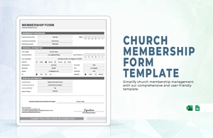 Church Membership Form Template