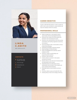 SEO Specialist Resume
