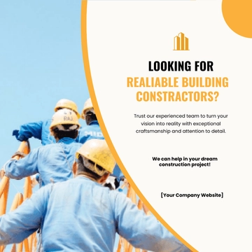 Free Building Contractors Facebook Ad to Edit Online
