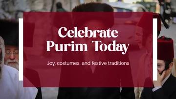 Free Purim Youtube Thumbnail Template to Edit Online