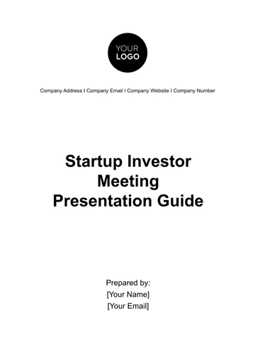 Free Startup Investor Meeting Presentation Guide Template to Edit Online