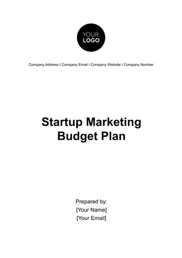 Free Startup Marketing Budget Plan Template to Edit Online