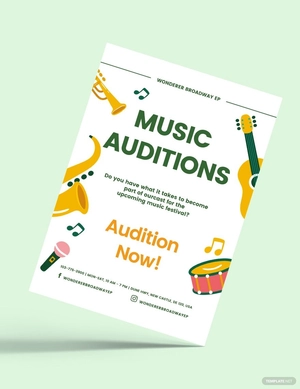 Music Audition Flyer Template