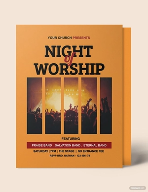 Worship Night Flyer Template