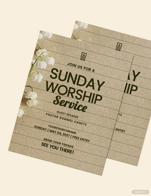 Sample Worship Flyer Template