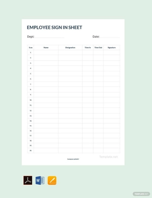 Employee Sign In Sheet Template Employee Sign In Sheet Template
