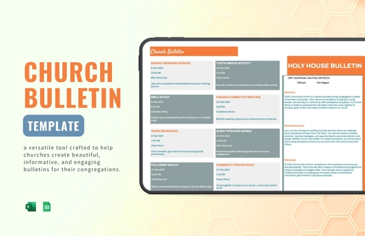 Church Bulletin Template
