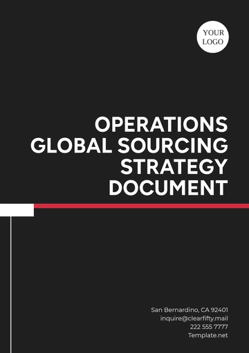 Free Operations Global Sourcing Strategy Document Template to Edit Online