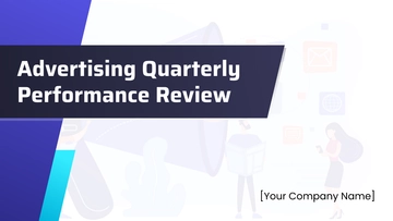 Free Advertising Quarterly Performance Review Presentation Template to Edit Online