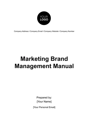 Free Marketing Brand Management Manual Template to Edit Online