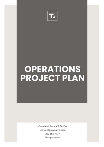 Free Operations Project Plan Template to Edit Online